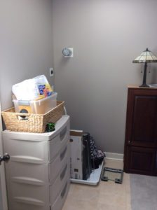 Before photo of the mud room