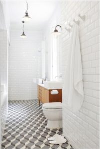 geometric tile bathroom tile