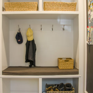 Mudroom with custom built-ins