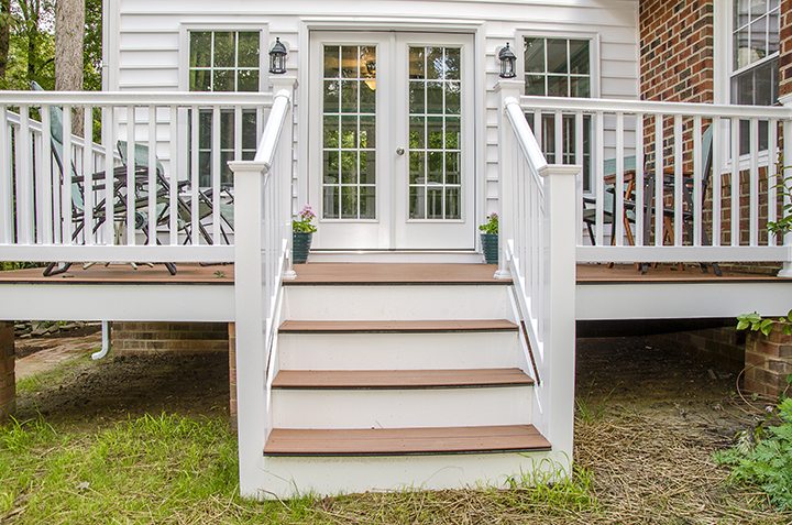 two-story home addition with composite deck