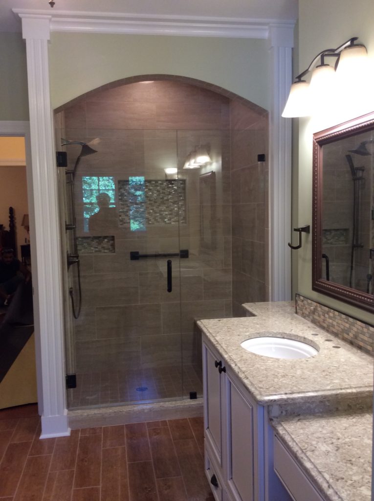remodeling shower design grab bar aging in place