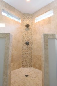 beautiful walk in shower in this bathroom remodel